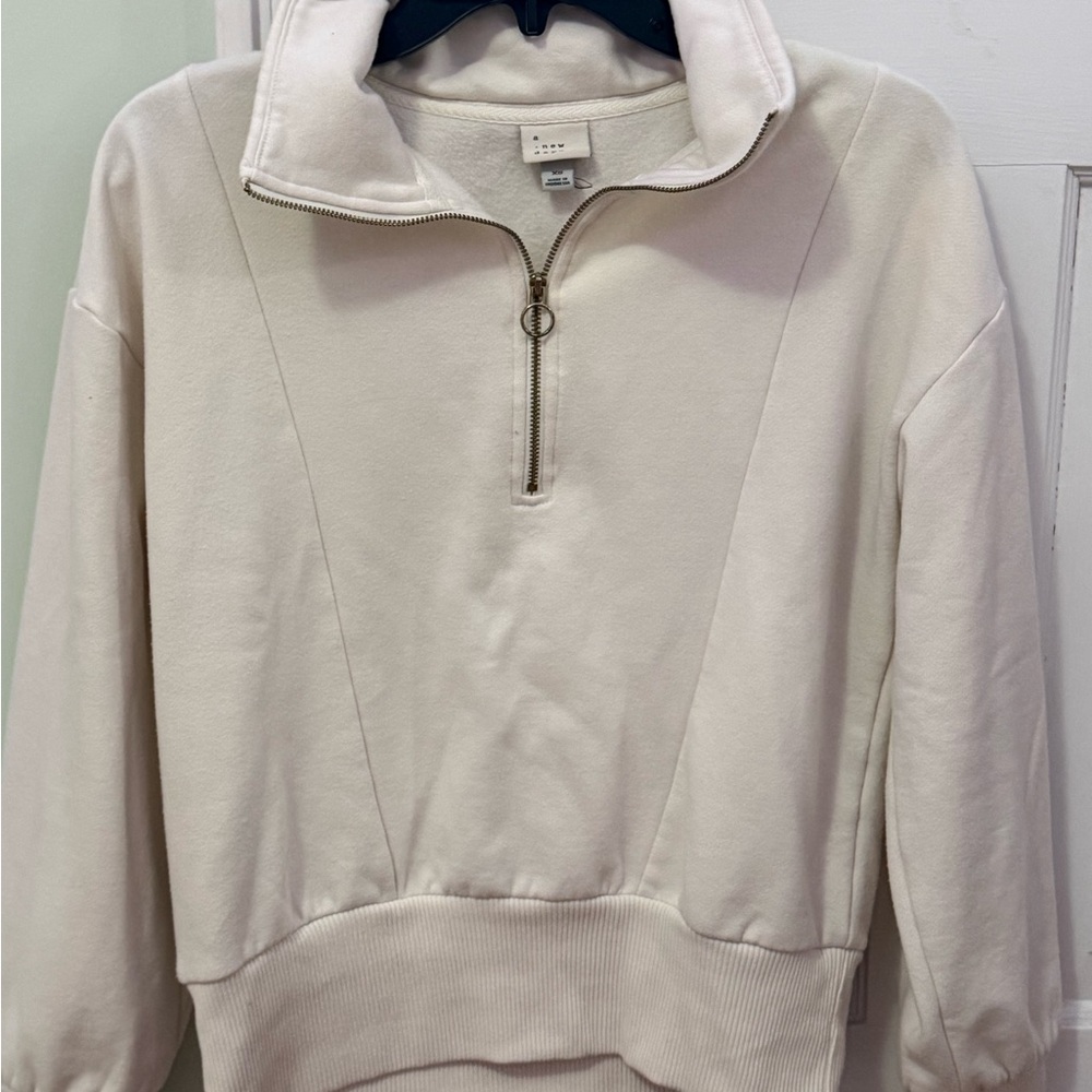 a new day Off-White Quarter-Zip Sweatshirt